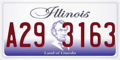 IL license plate A293163