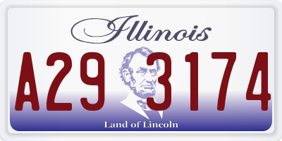 IL license plate A293174