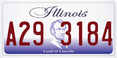 IL license plate A293184
