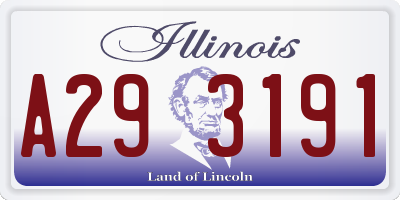 IL license plate A293191