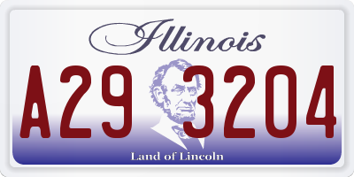 IL license plate A293204