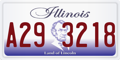 IL license plate A293218