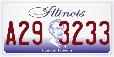 IL license plate A293233