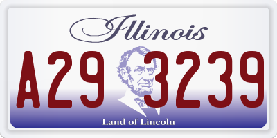 IL license plate A293239