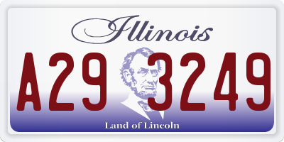 IL license plate A293249