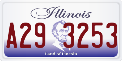 IL license plate A293253