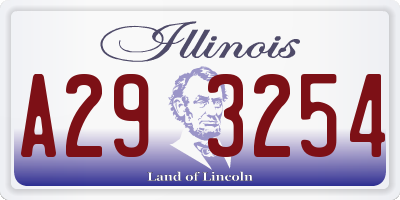 IL license plate A293254