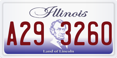 IL license plate A293260