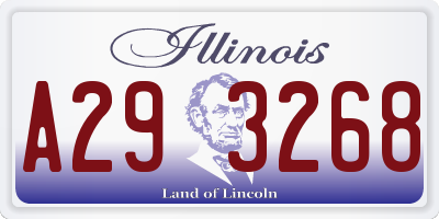 IL license plate A293268