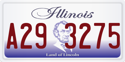 IL license plate A293275