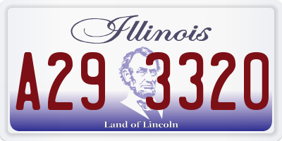 IL license plate A293320