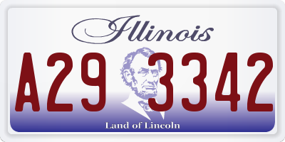 IL license plate A293342