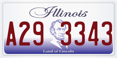 IL license plate A293343