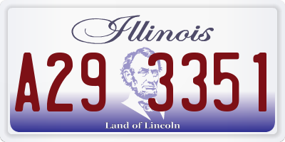 IL license plate A293351
