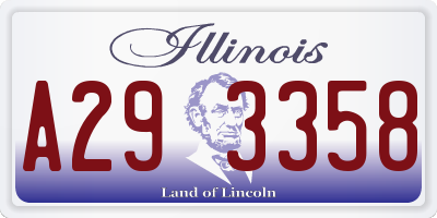 IL license plate A293358