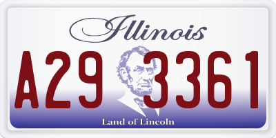 IL license plate A293361