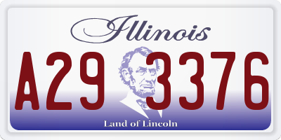IL license plate A293376
