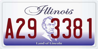 IL license plate A293381