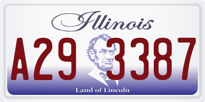 IL license plate A293387