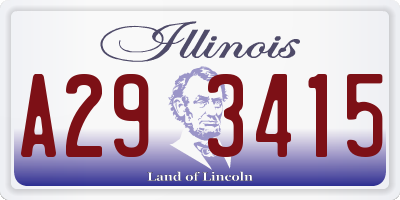 IL license plate A293415
