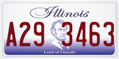 IL license plate A293463