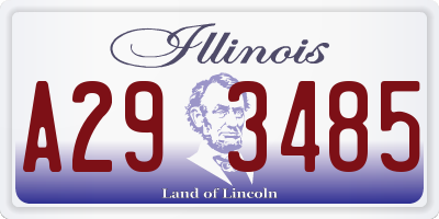 IL license plate A293485