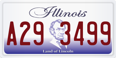 IL license plate A293499