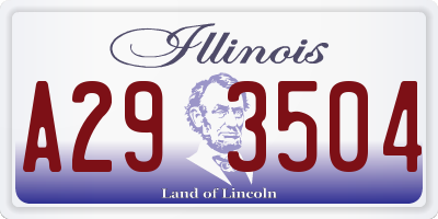 IL license plate A293504