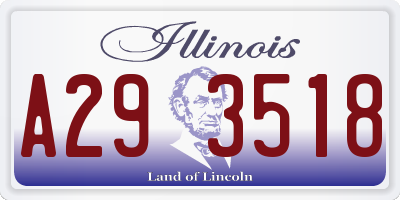 IL license plate A293518