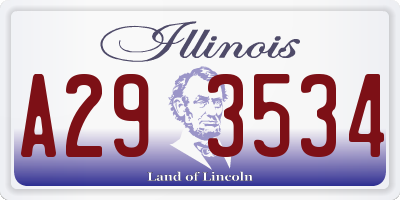IL license plate A293534