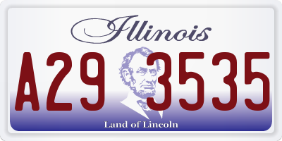 IL license plate A293535