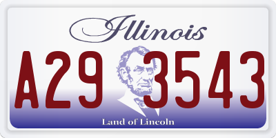 IL license plate A293543
