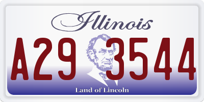 IL license plate A293544