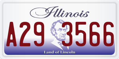 IL license plate A293566