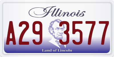 IL license plate A293577