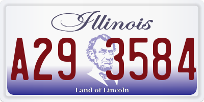 IL license plate A293584