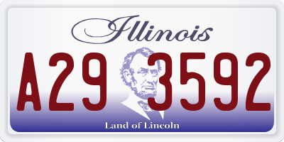 IL license plate A293592