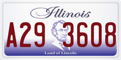 IL license plate A293608