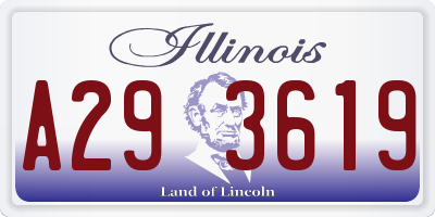 IL license plate A293619