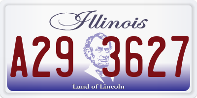 IL license plate A293627