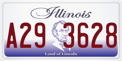 IL license plate A293628