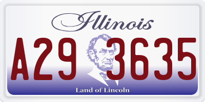 IL license plate A293635