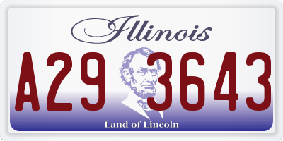 IL license plate A293643
