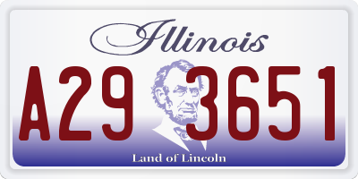 IL license plate A293651