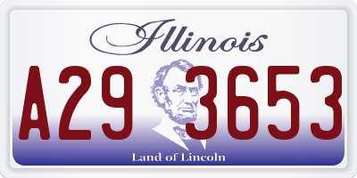 IL license plate A293653