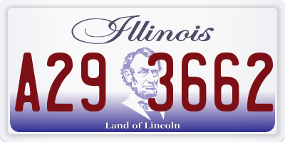 IL license plate A293662