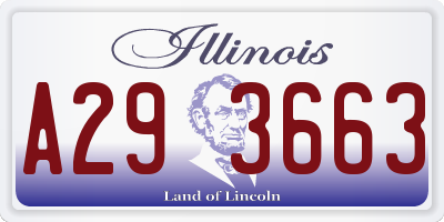 IL license plate A293663