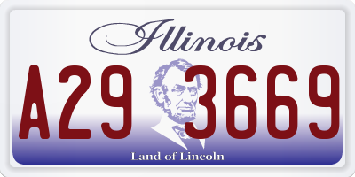 IL license plate A293669