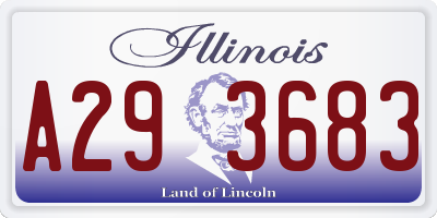 IL license plate A293683