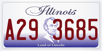 IL license plate A293685